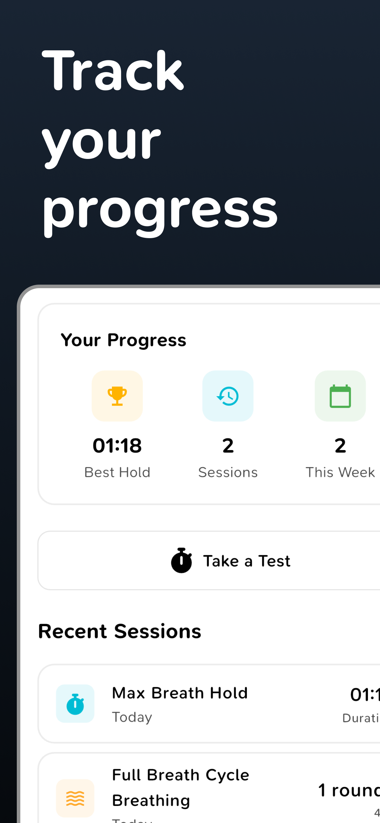 BreathHold Progress Tracking